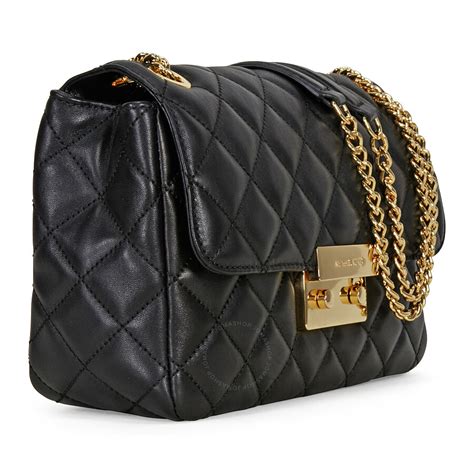 michael kors black bag sale|michael kors quilted black bag.